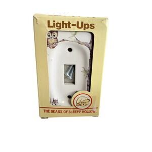 Childs Light Plate Ceramic Light - Ups The Bears of Sleepy Hollow JASCO 1970 VTG